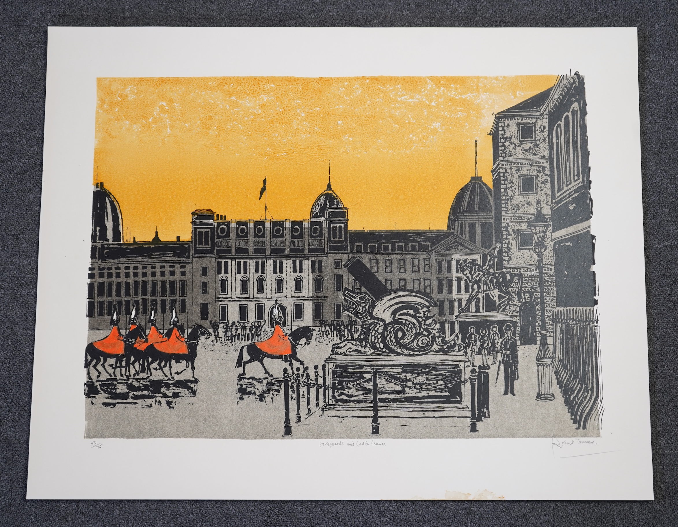 Robert Tavener RE, 1920-2004, 'Horse Guards and Cadiz Cannon'